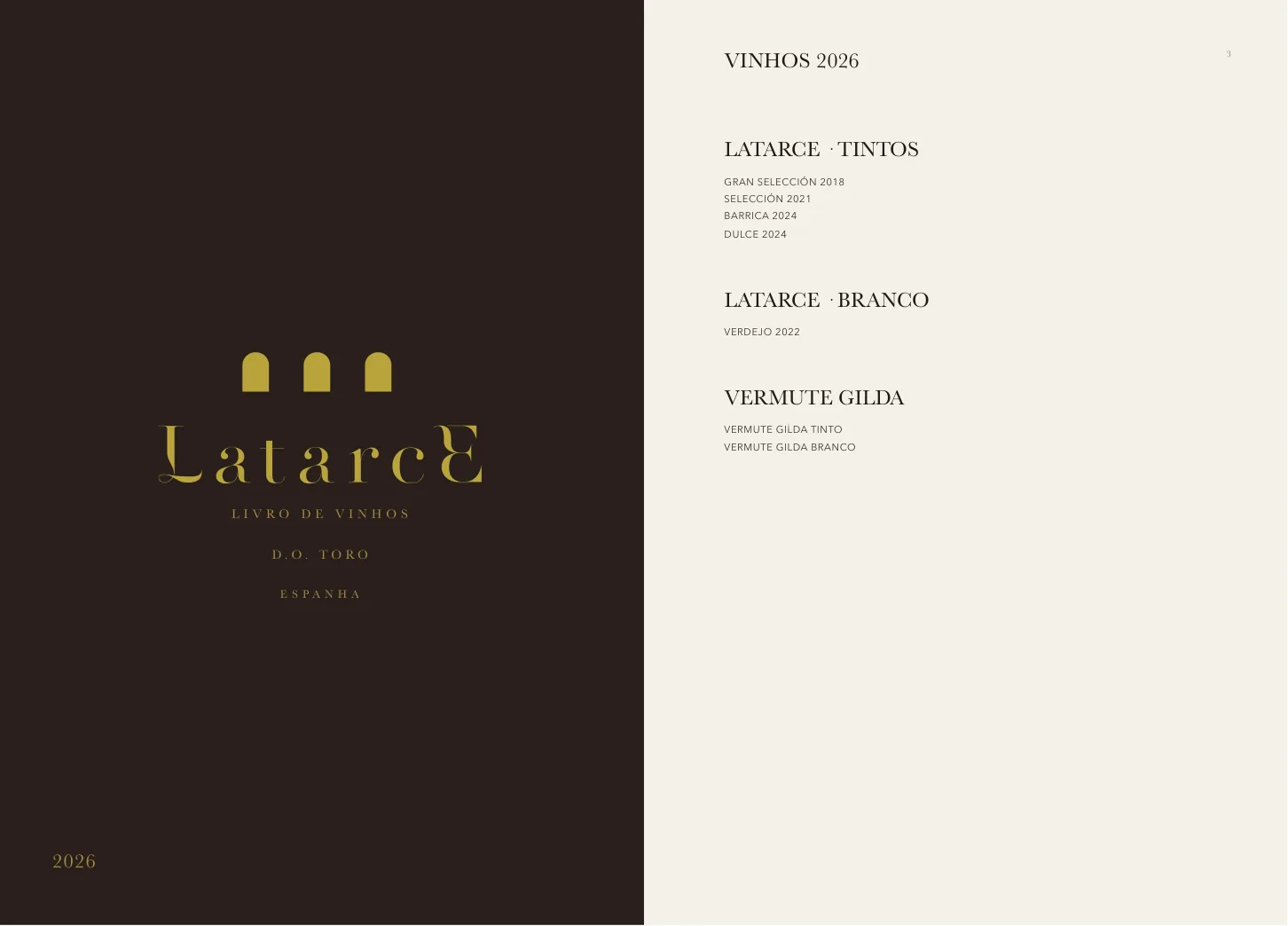 Capa do Livro de vinhos 2026 da Bodega Latarce