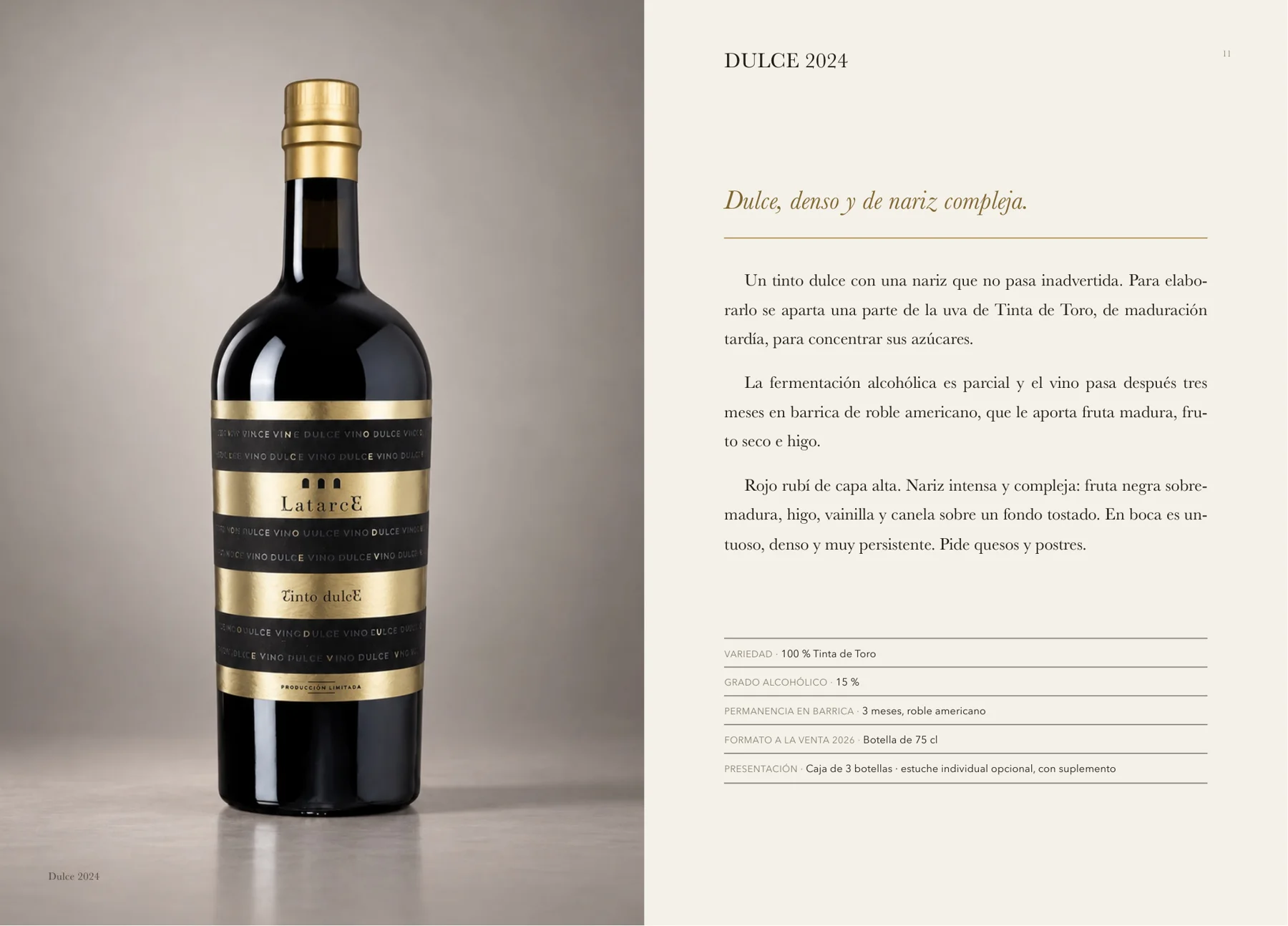 Ficha técnica de Latarce Tinto Dulce en el Libro de vinos 2026