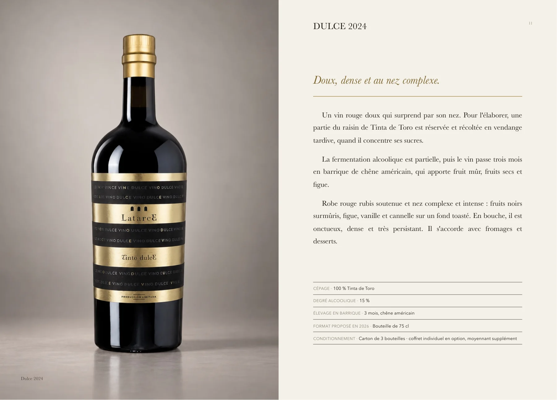 Fiche technique de Latarce Tinto Dulce dans le Livre des vins 2026