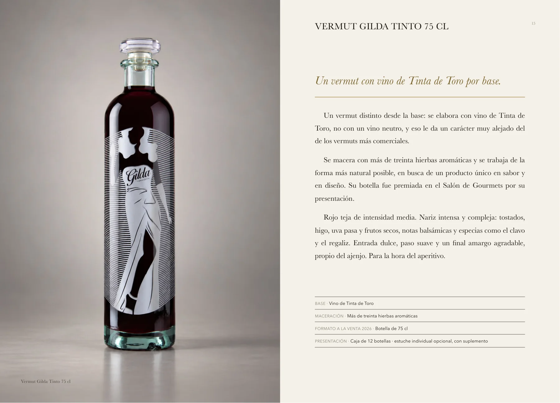 Ficha técnica de Vermut Gilda Tinto en el Libro de vinos 2026