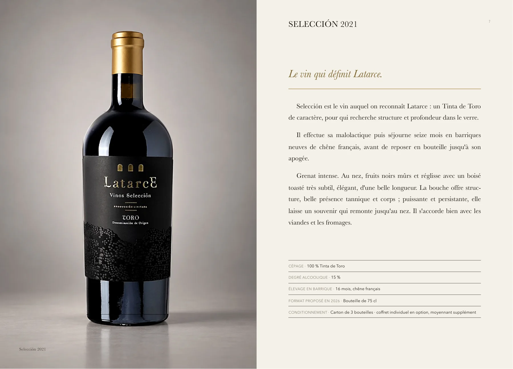 Fiche technique de Latarce Selección dans le Livre des vins 2026