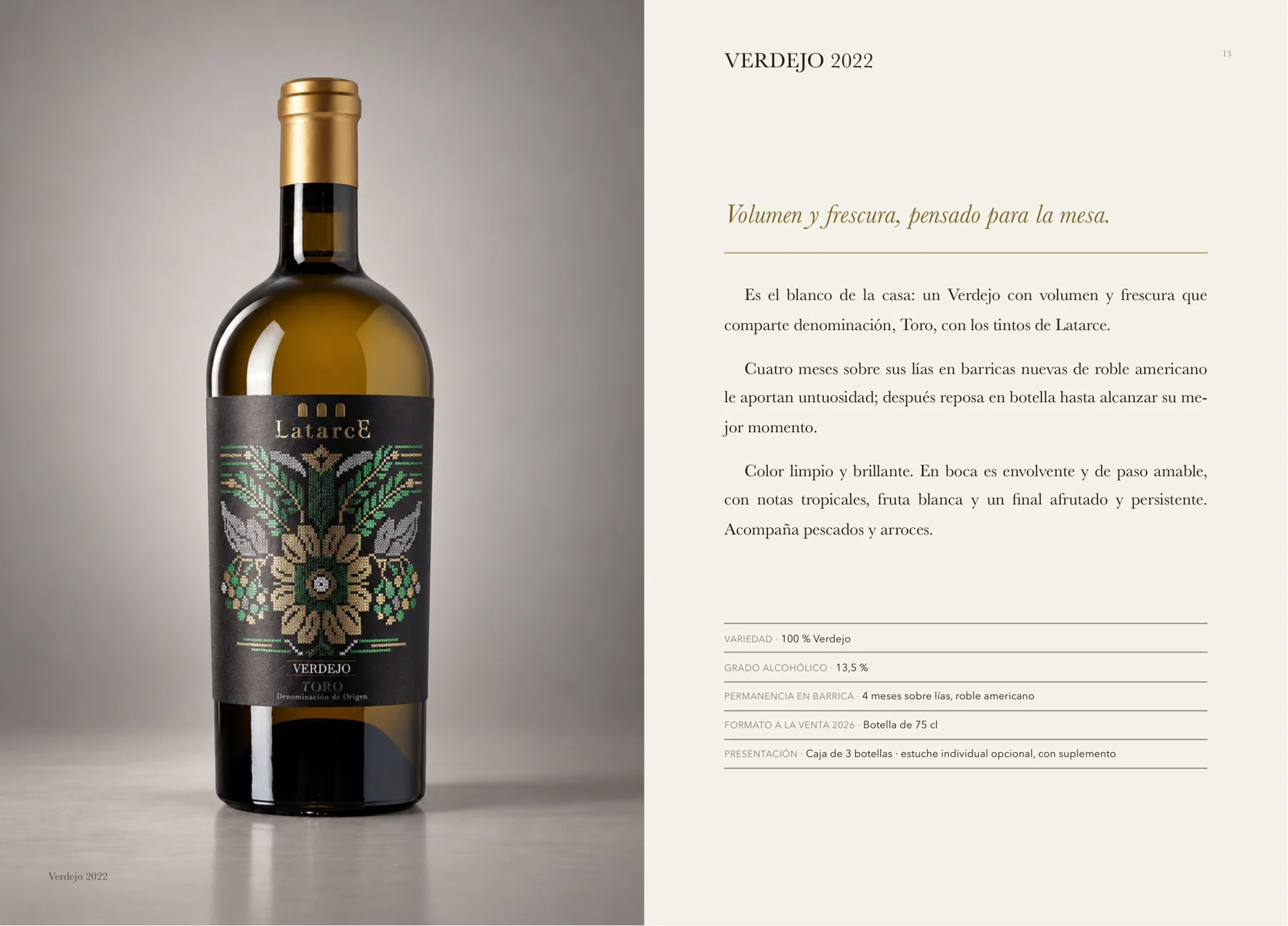 Ficha técnica de Latarce Selección Verdejo en el Libro de vinos 2026